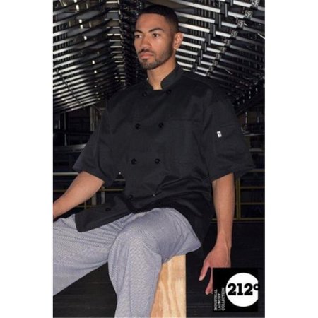 UNCOMMON THREADS Unisex Veteran Chef Coat, Black - Size 4XL 0433P-0108